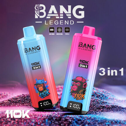 Bang Legend 110000 Puffs 3 în 1 Arome – Țigară electronică de unică folosință cu performanță de neegalat și versatilitate în materie de arome!