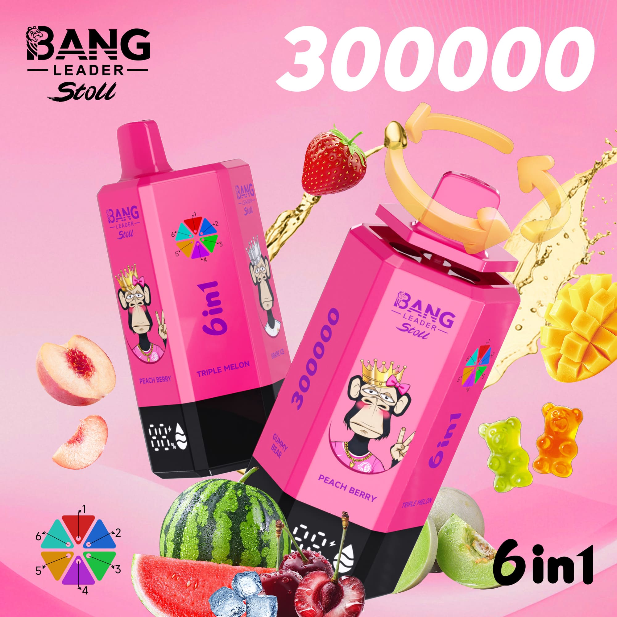 Bang Leader 300K Puffs Disposable Vape 6 in 1 - imagine 6
