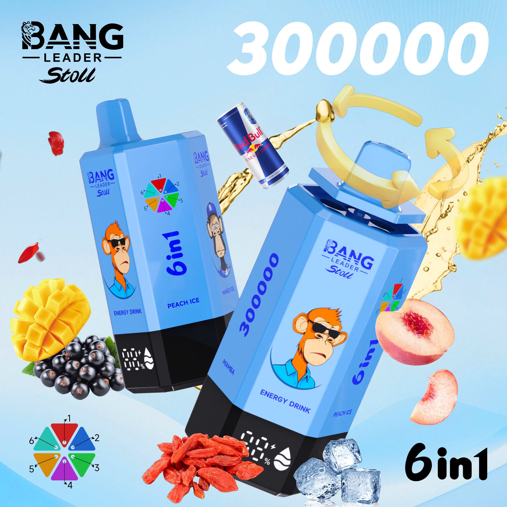 Bang Leader 300K Puffs Disposable Vape 6 in 1 - imagine 5