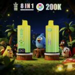 Bang King 200K Puffs Vape – 8 Smaków w 1, Dual Mesh Coil, LED Display - imagine 2