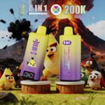 Bang King 200K Puffs Vape – 8 Smaków w 1, Dual Mesh Coil, LED Display - imagine 5